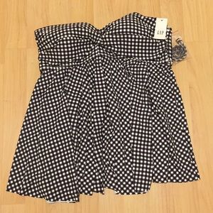 Gap swim top gingham medium NWT